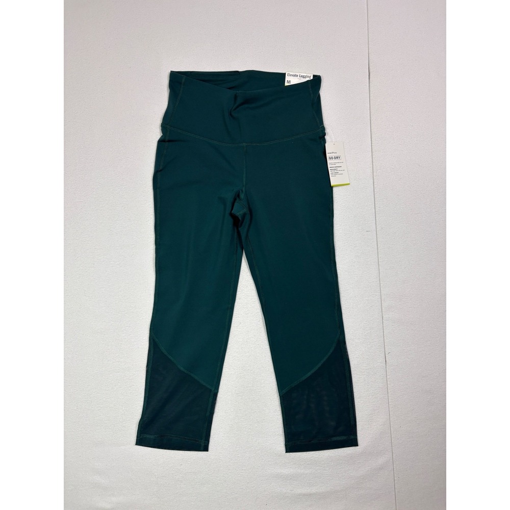 Old Navy Active Elevate Legging High Rise Capri Green Mesh Medium NWT